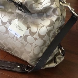 NWT Coach handbag with leather details